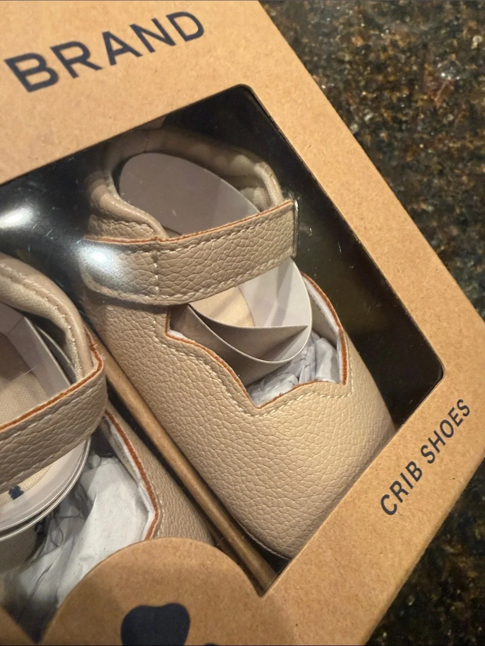 Lucky Brand Tan Crib Shoes with Strap - BRAND NEW - 3-6 Month Size 2 NWT